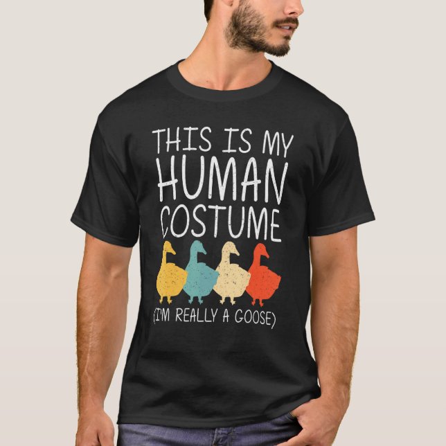 GänseHalloween Menschliche Kostüme Wasservögel Tie T-Shirt (Vorderseite)