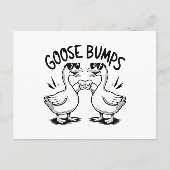 Gänsehaut Feiertagspostkarte (Vorderseite)