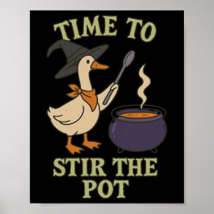 Gänsehaut Halloween Zeit zum Umrühren des Pot Caul Poster