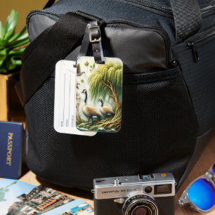 Gänsehaut im Grünen von Willow Tree Gepäckanhänger