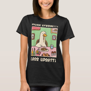 Gänsehaut Meme Spaß Sprichwort Mehr Spaghetti T-Shirt