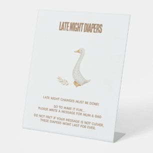 Gänsehinderdusche Spätnachts Änderungen Schild