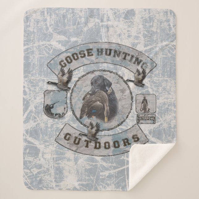 Gänsejagd Fleece Blanket Sherpadecke (Vorderseite)