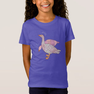 Gänsemädchen   Whimsische Volkskunst-Gänse-Duo T-Shirt