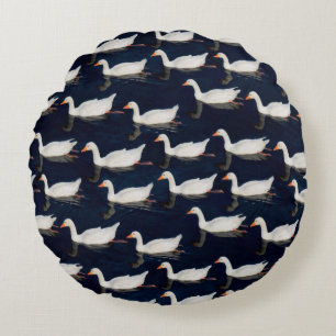 Gänsemuster Rundes Kissen
