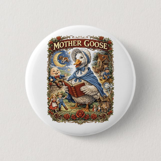 Gänsemutter Button (Vorderseite)