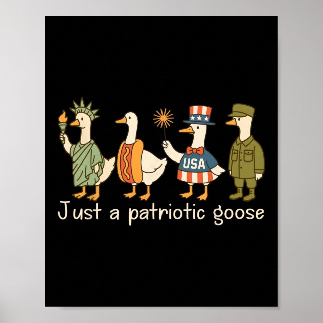 Gänseparade am 4. Juli Spaß Poster (Vorne)