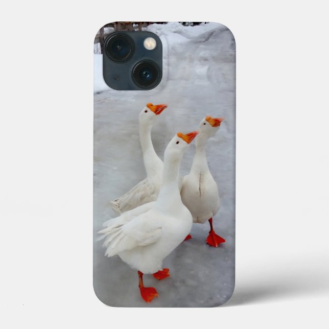 Gänseweiß Case-Mate iPhone Hülle (Rückseite)