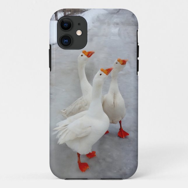 Gänseweiß Case-Mate iPhone Hülle (Rückseite)