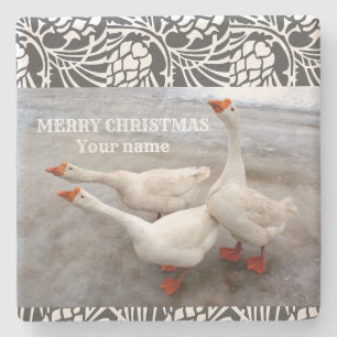 Gänseweiß Steinuntersetzer