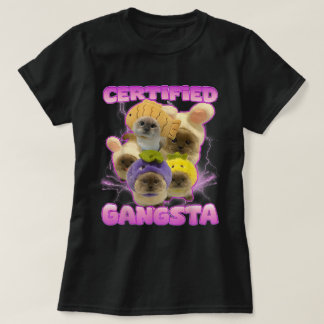 Gansta Kawaii Cat Meme Girls Teens Cats T-Shirt