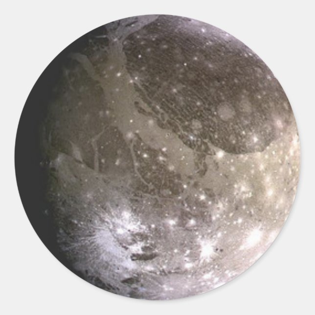 Ganymede Runder Aufkleber (Vorderseite)