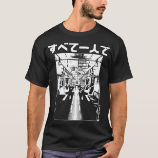 Ganz allein Japanisch Hiragana Metro Yamanote-Lini T-Shirt