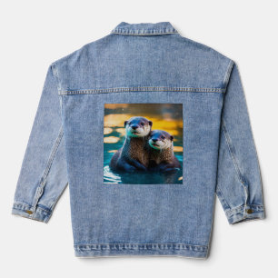 Ganz besonders in der Liebe: Babybetter umarmen in Jeansjacke