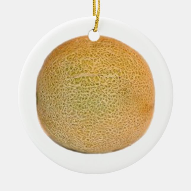 ganz Cantaloupe Melon Keramik Ornament (Vorne)