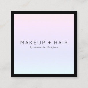 Ganz eigenhändig geschriebes Make-up der modernen Quadratische Visitenkarte