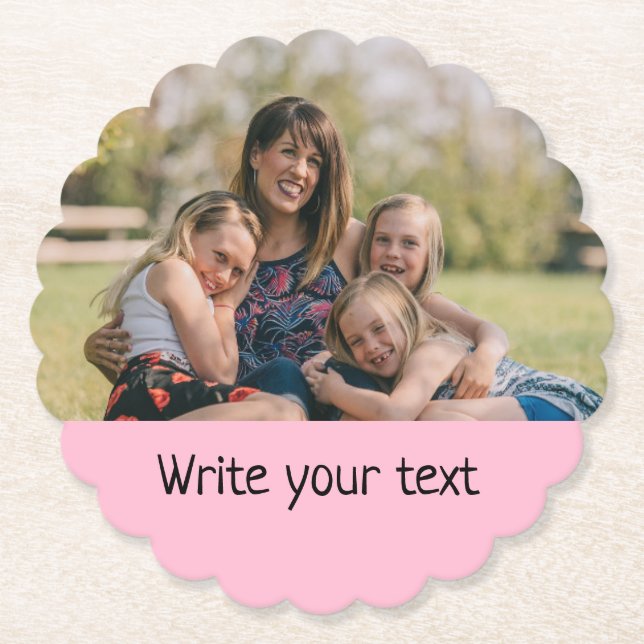 ganz einfach, fügen Sie Ihre Foto Weihnachten Untersetzer (Vorderseite)