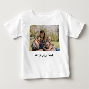 ganz einfach, fügen Sie Ihren Text Foto Weihnachte Baby T-shirt