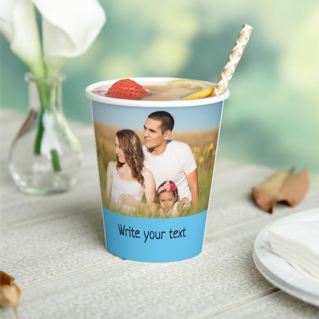 Ganz einfach, fügen Sie Ihren Text Foto Weihnachte Pappbecher (In Situ)