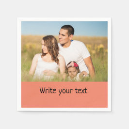 ganz einfach, fügen Sie Ihren Text Foto Weihnachte Serviette