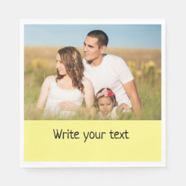 ganz einfach, fügen Sie Ihren Text Foto Weihnachte Serviette