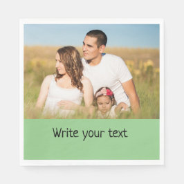 ganz einfach, fügen Sie Ihren Text Foto Weihnachte Serviette