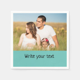 Ganz einfach, fügen Sie Ihren Text Foto Weihnachte Serviette