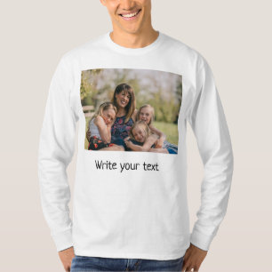ganz einfach, fügen Sie Ihren Text Foto Weihnachte T-Shirt