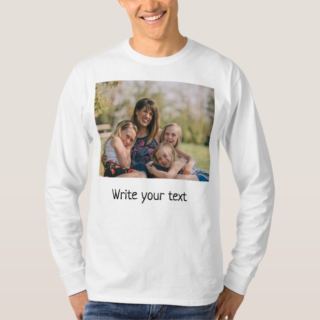 ganz einfach, fügen Sie Ihren Text Foto Weihnachte T-Shirt (Vorderseite)