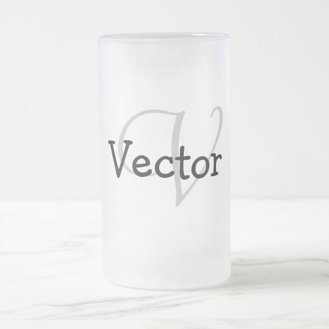 ganz einfach Ihren Namen MONOGRAM TRAUZEUGE hinzuf Mattglas Bierglas (Mittel)