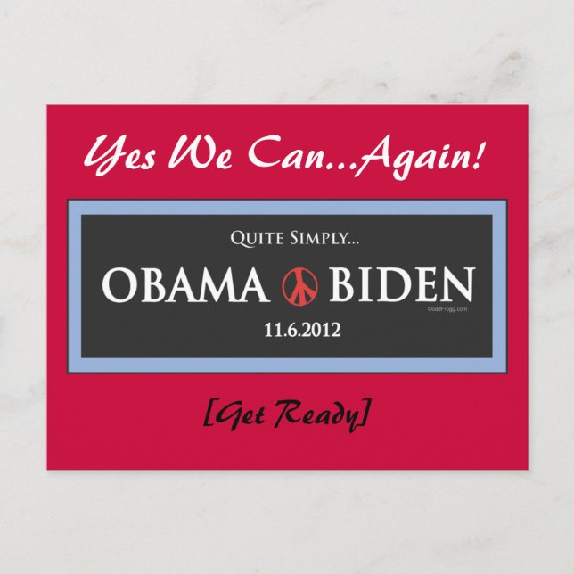 Ganz einfach OBAMA BIDEN 2012 Postkarte (Vorderseite)