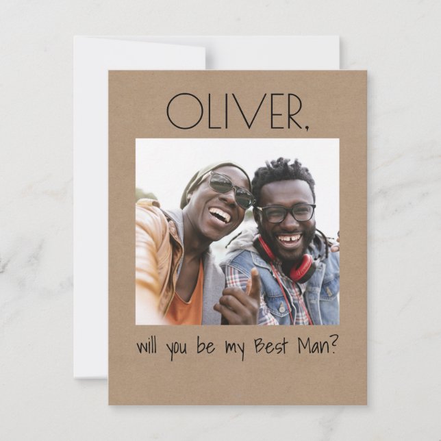 Ganz einfach Spaß wirst du mein Trauzeuge Foto sei (Vorderseite)