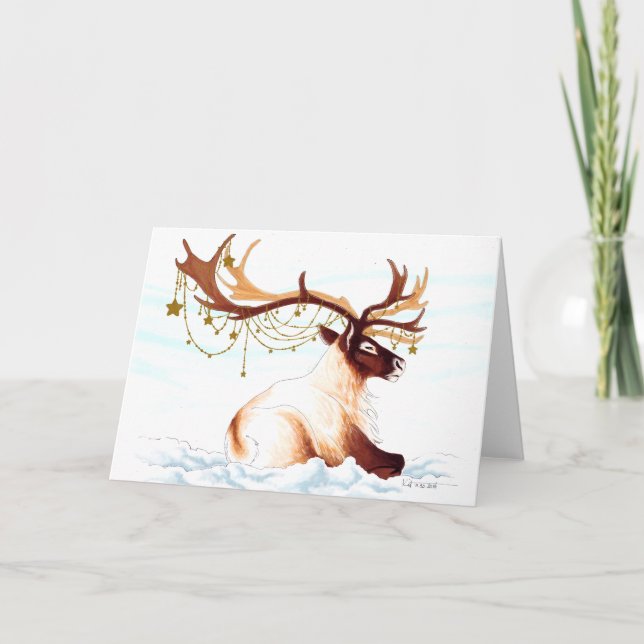 Ganz gedeckt heraus feiertagskarte (Vorderseite)