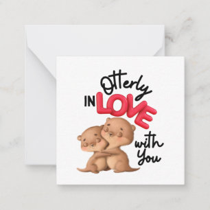 Ganz in Liebe mit Ihnen! - Niedlicher Valentinstag Mitteilungskarte