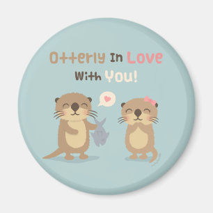 Ganz in Liebe mit Ihnen Otter Pun Liebe Bekenntnis Magnet