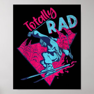Ganz Krass, Retro Ski Vintagen 80er 90er Skiabfahr Poster