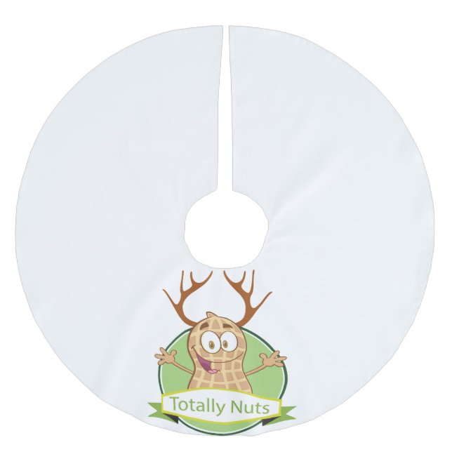 Ganz Nüsse! Polyester Weihnachtsbaumdecke (Vorderseite)