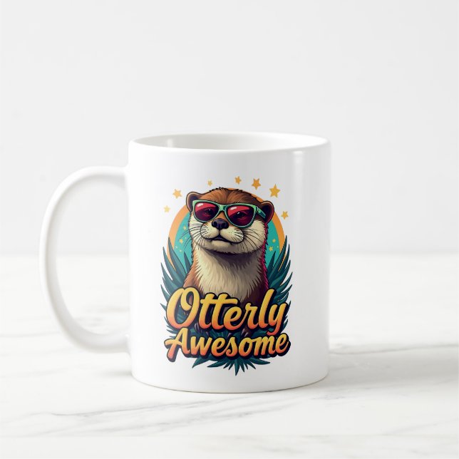Ganz Phantastisch, das sonnige Meer im Otter Lover Kaffeetasse (Links)