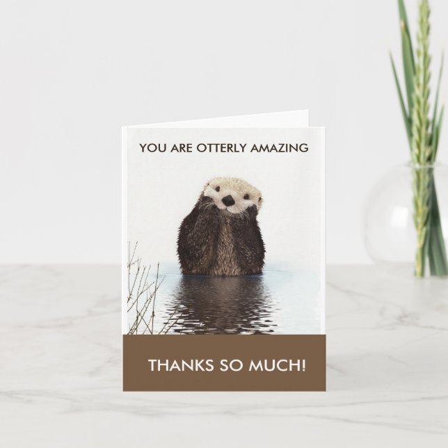 Ganz Phantastisch Otter Puff Danke (Vorderseite)