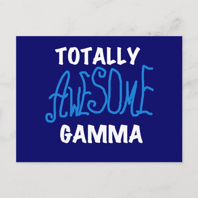 Ganz Phantastische Gamma Blue Tshirts und Geschenk Postkarte (Vorderseite)
