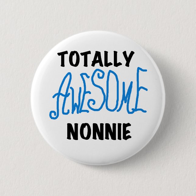 Ganz Phantastische Nonnie Blue Text Tshirts und Ge Button (Vorderseite)