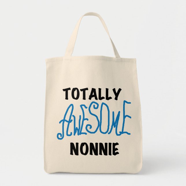 Ganz Phantastische Nonnie Blue Text Tshirts und Ge Tragetasche (Vorne)