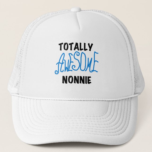 Ganz Phantastische Nonnie Blue Text Tshirts und Ge Truckerkappe (Vorderseite)