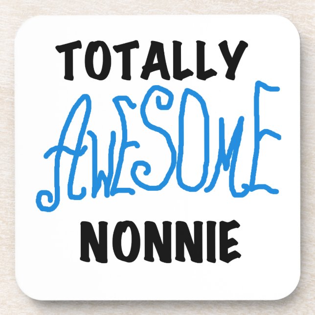 Ganz Phantastische Nonnie Blue Text Tshirts und Ge Untersetzer (Vorderseite)