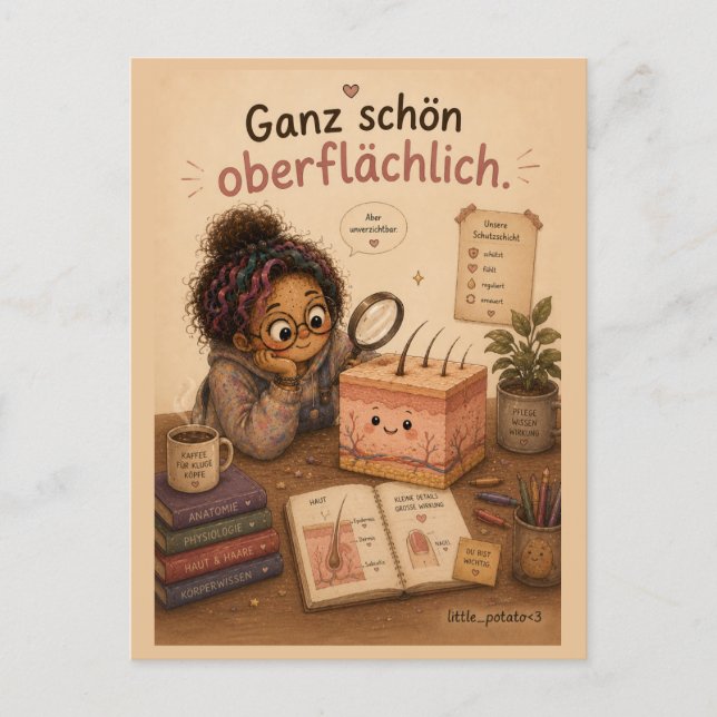 Ganz schön oberflächlich postkarte (Vorderseite)