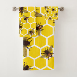 Ganz über Bienen-Bad-Tuchwashcloth-Hand Badhandtuch Set