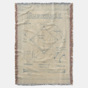 Ganz über das Spiel - Baseball Decke