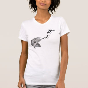 GANZ ÜBER DEN LUSTIGEN FISCHEN-BASS-T - SHIRT