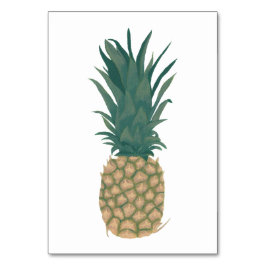 Ganze Ananas, die Flash-Karten für Erwachsene lese Tischnummer