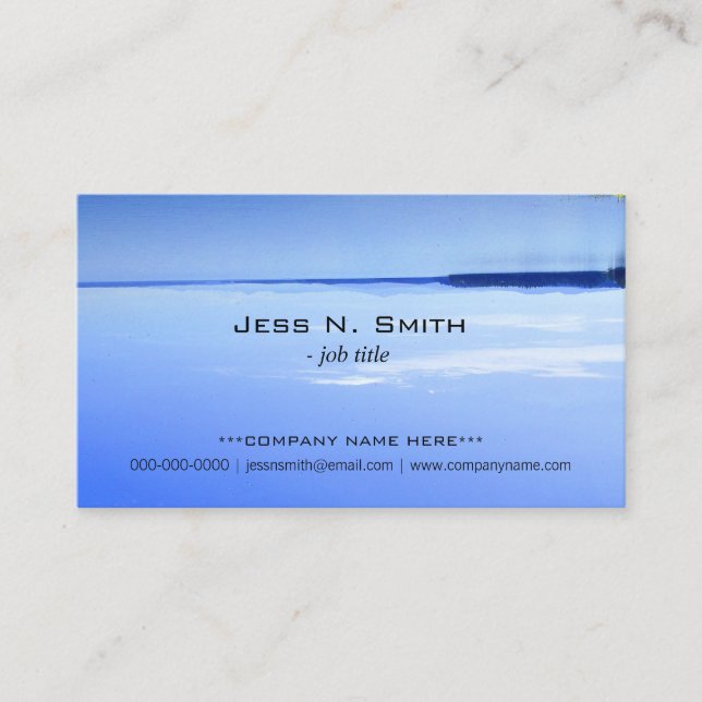 Ganze blaue Visitenkarten, Himmel und See Visitenkarte (Vorderseite)